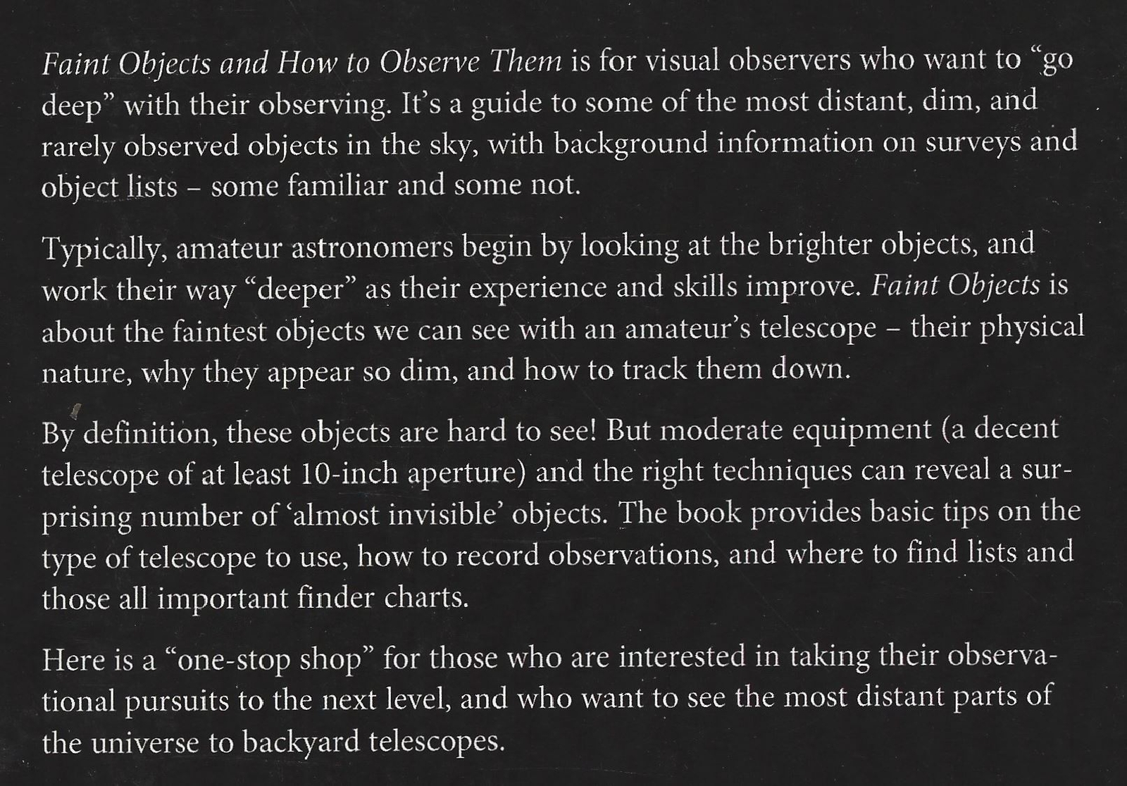 Astronomy Astronomers Faint Objects & How to Observe Them Brian Cudnik Illus TP
