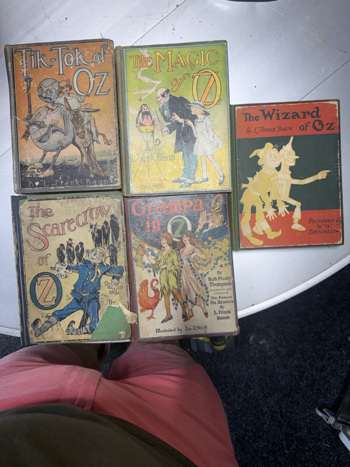 L. Frank Baum Lot 5 Wizard of Oz HC Reilly & Lee Illus John R. Neill