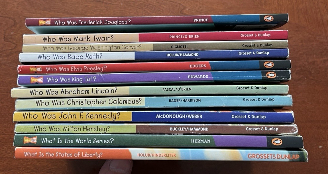 Lot Of 12 Who HQ Books – “Who Is “/” What Was”/ “Where Is” Paperback Stories