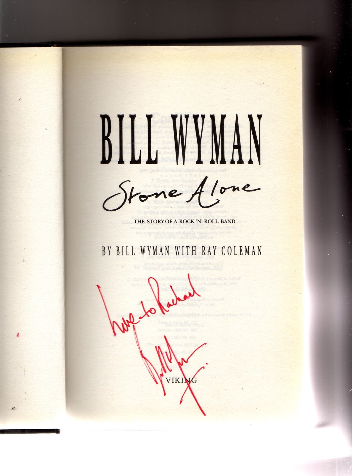 Stone Alone: The Story of a Rock ‘n Roll Band – hardcover Wyman, Bill|Colema…