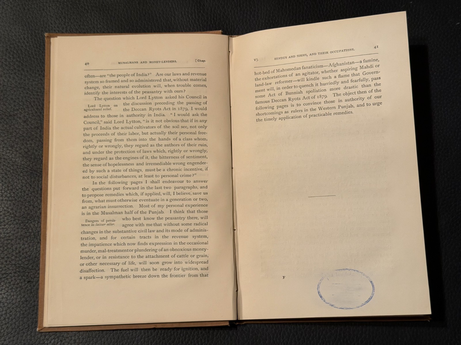 Musalmans And Money-Lenders In The Punjab 1886 FIRST ED Thorburn India Pakistan