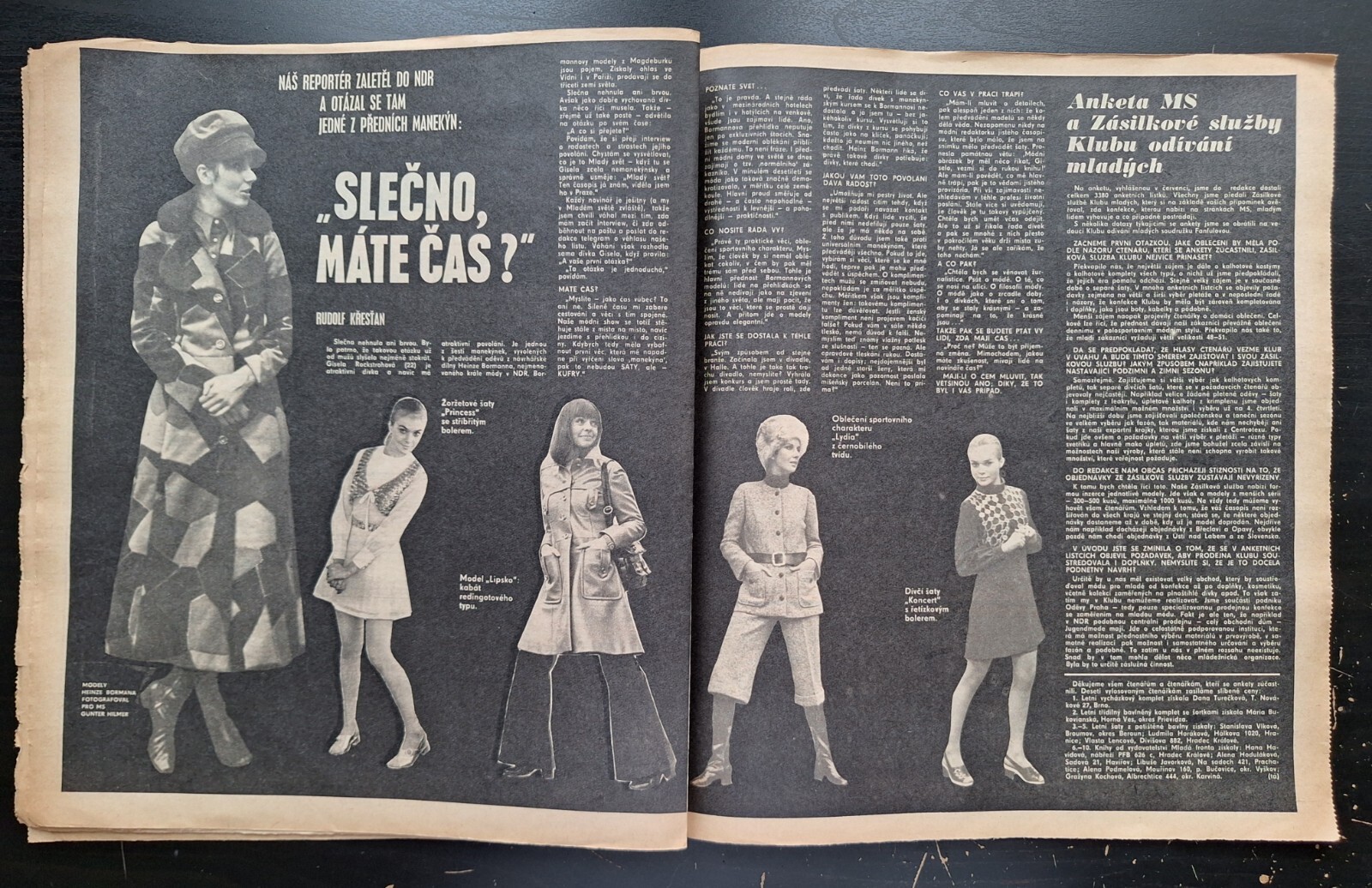 KAJA SAUDEK – COMIC LIPS TULLIAN No. 38, CZECH MAGAZINE MLADY SVET, No. 41/1972