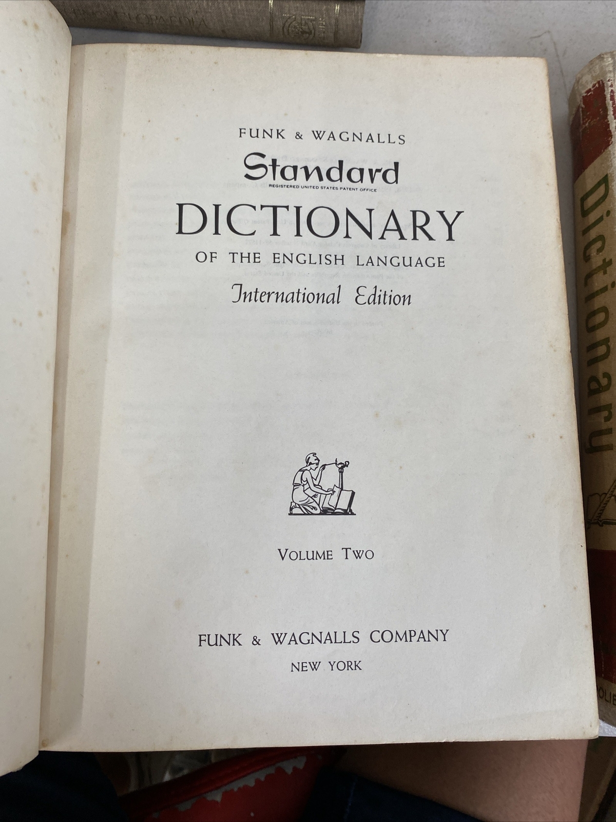 1960 FUNK & WAGNALLS STANDARD DICTIONARY INTERNATIONAL EDITION VOLUMES 1&2