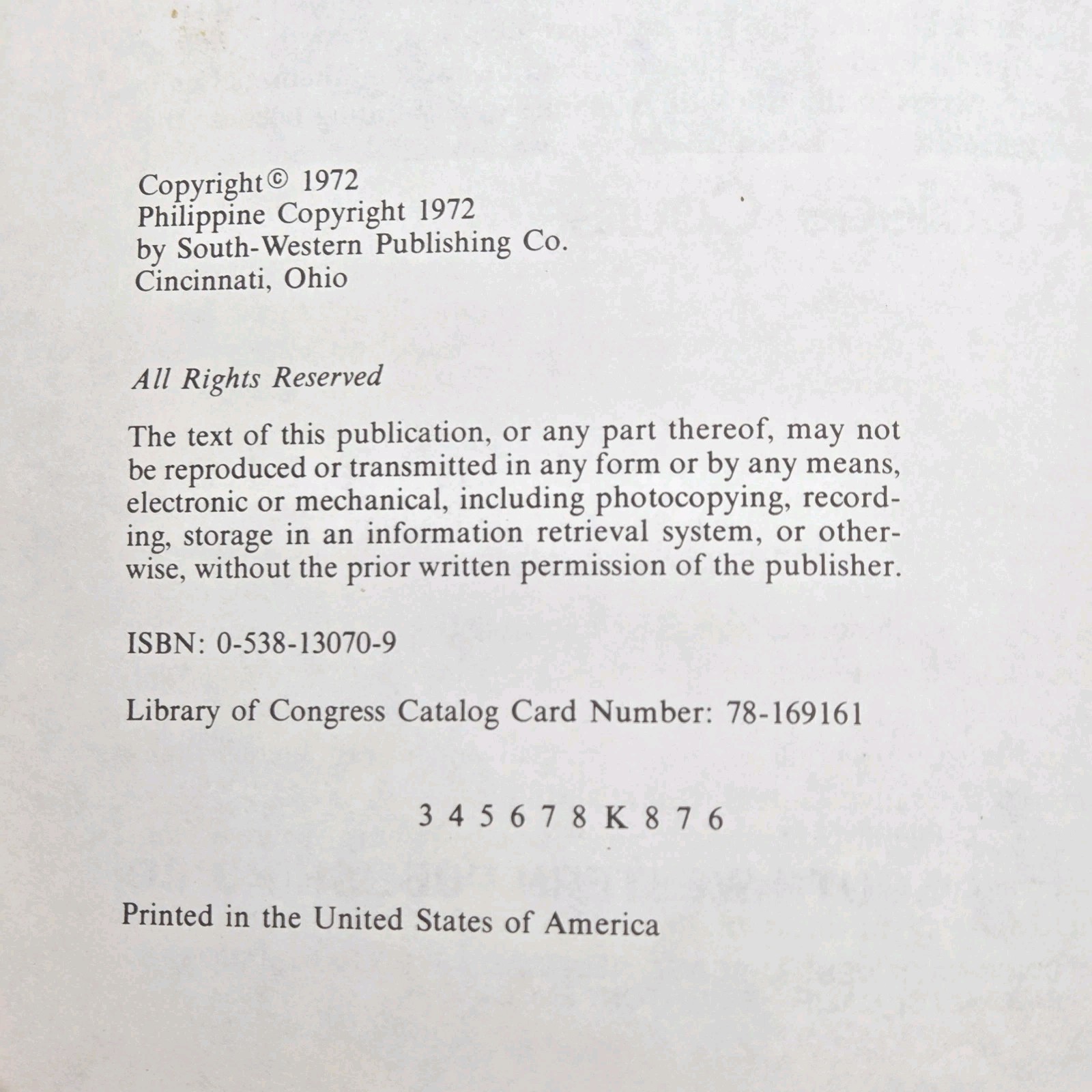 Business Mathematics: A College Course Gossage VTG 1972 USA
