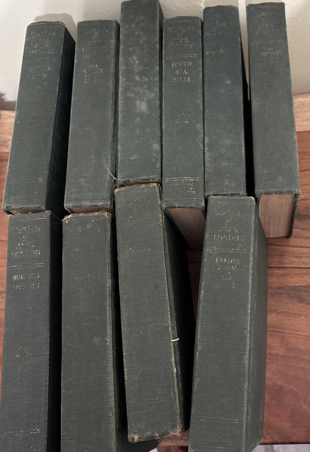 THE WORKS OF JACK LONDON Early 1900’s 10 BOOK SET HC McKINLAY, STONE & MACKENZIE