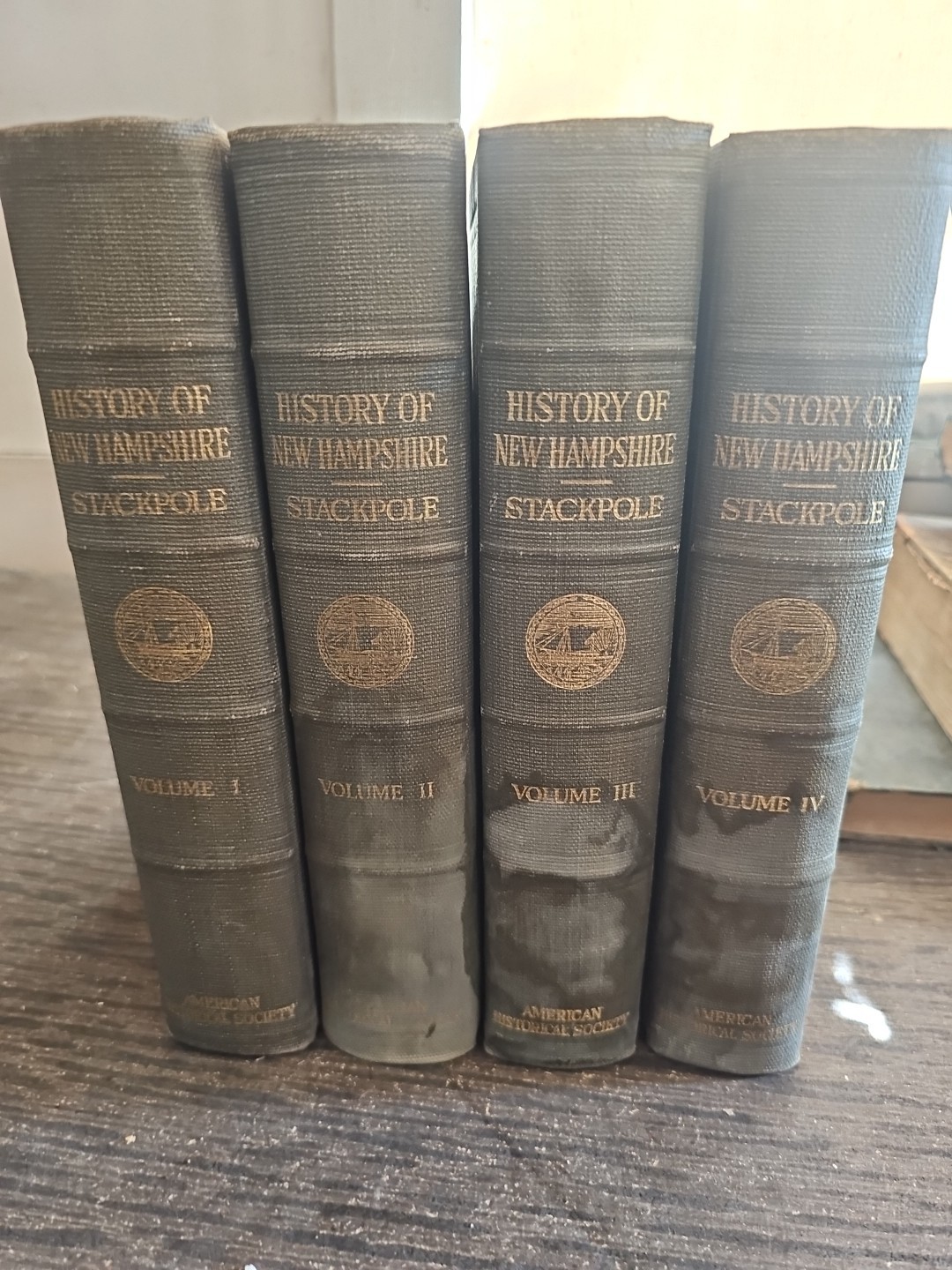 1916 HISTORY OF NEW HAMPSHIRE by EVERETT S STACKPOLE (Volumes I, II, III, IV) V1
