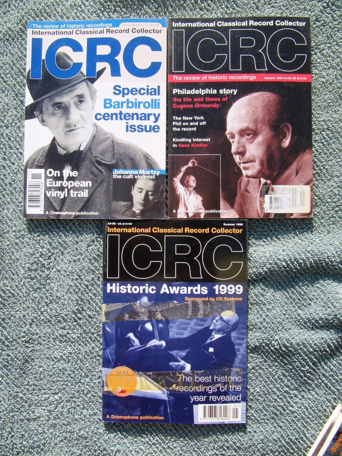 ICRC INTERNATIONAL CLASSICAL RECORD COLLECTOR Magazine 1999 3 Issues Gramophone