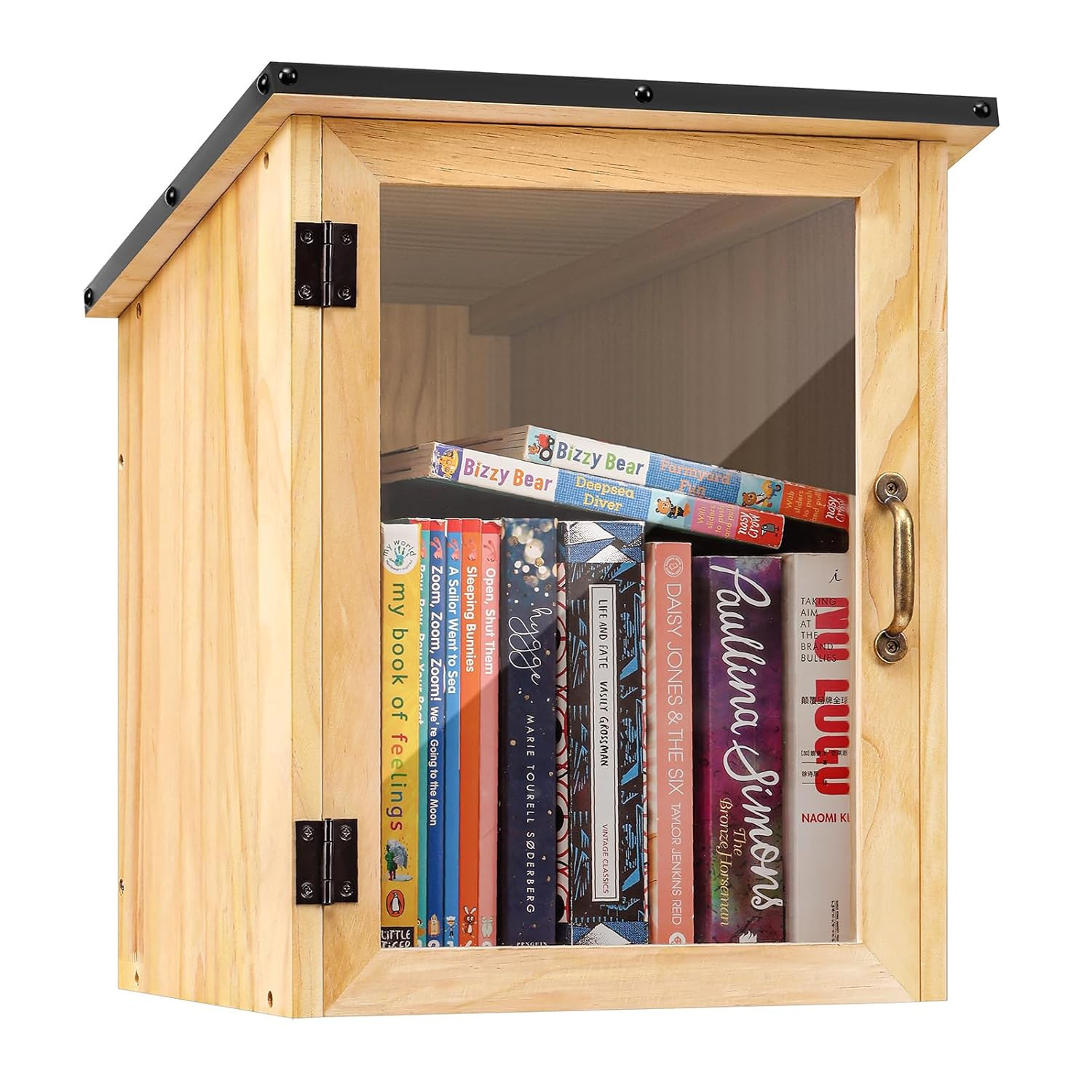 Free Library Little Library Box Outdoor Kit, Waterproof Wood for Sharing Books