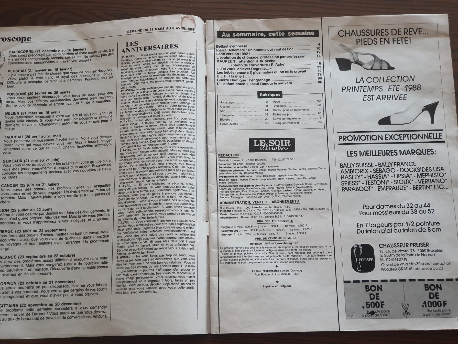 🟢 Superman III Christopher Reeve Le Soir Illustre 1988 TV Belgium Magazine