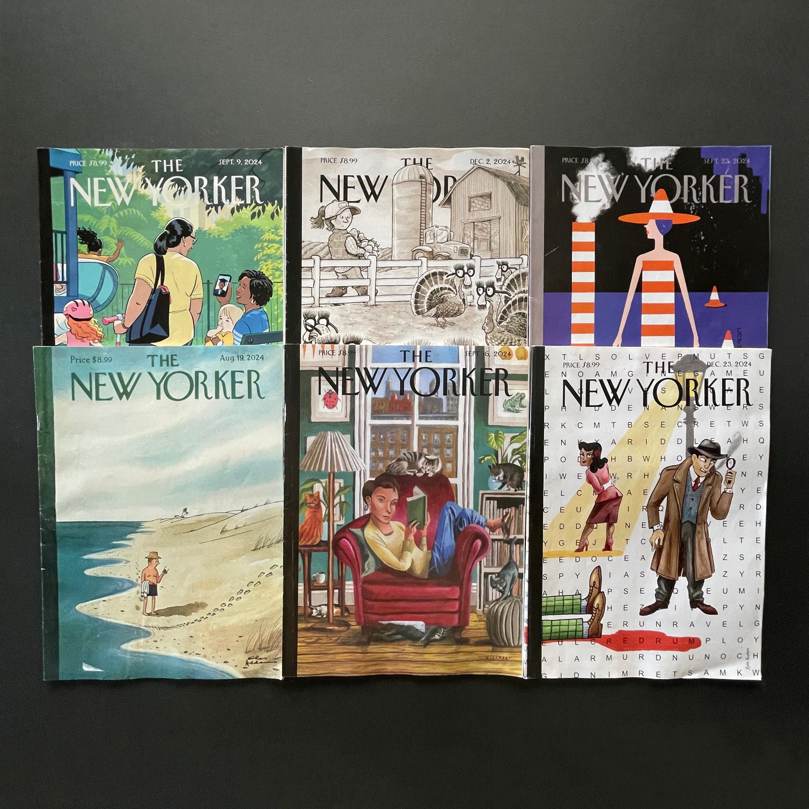 Six 2024 New Yorker Magazine Issues • No Subscription Labels