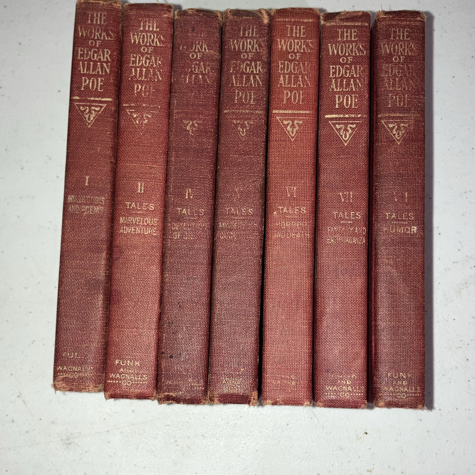 Edgar Allan Poe Cameo Edition Illustrated Set 1904 7 Volumes.The Cameo Edition
