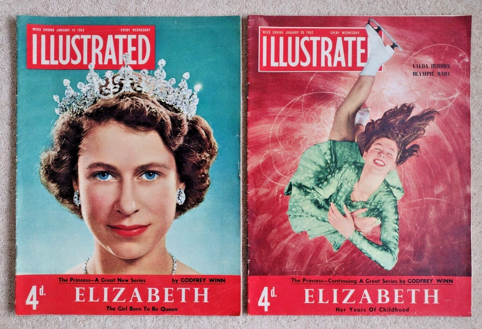 Illustrated magazine Jan-Mar 1952 x9: Elizabeth The Girl Born to be Queen +++