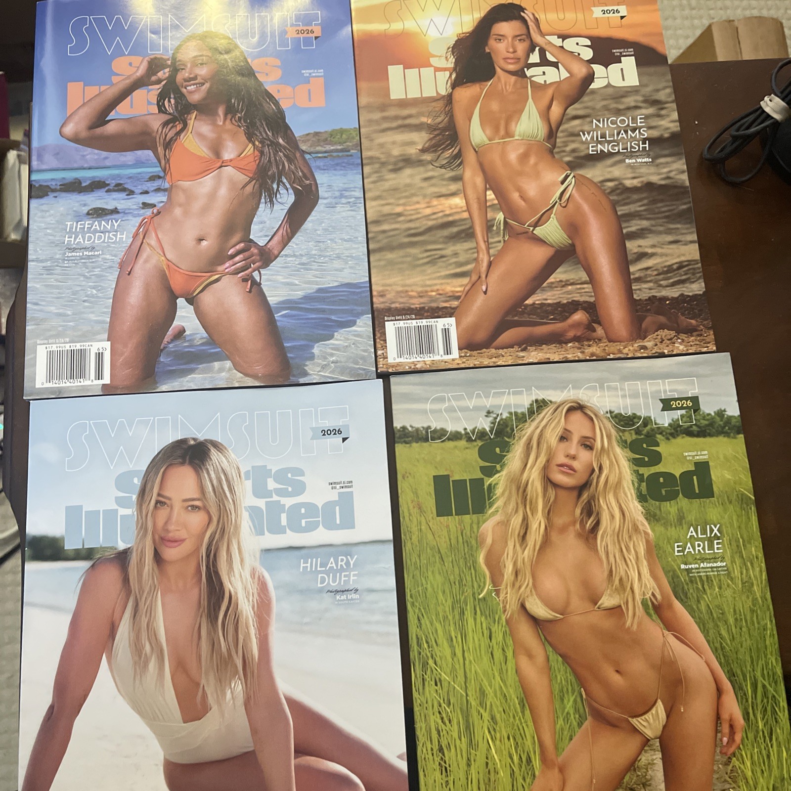 2026 SPORTS ILLUSTRATED Swimsuit Issue SET 4 COVERS Duff Earle Haddish English