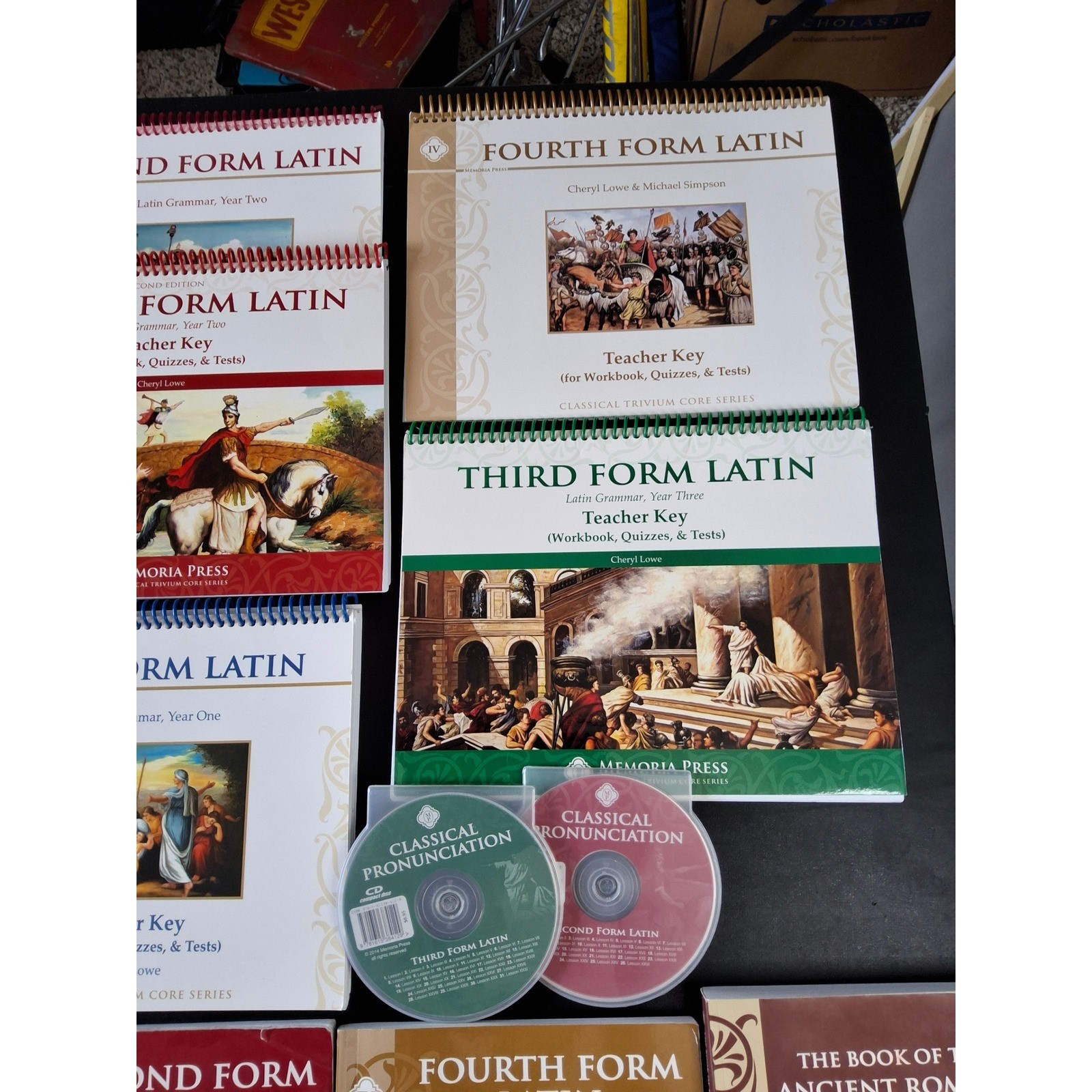 Memoria Press Latin Forms 1-4 Curriculum Set Teacher Student Books Incomplete