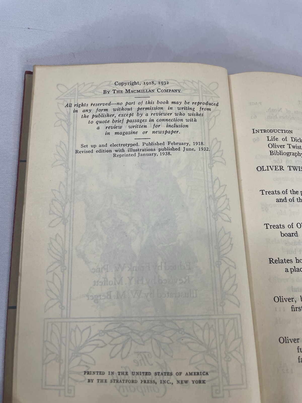 Oliver Twist 1938 Reprint The Macmillan Company