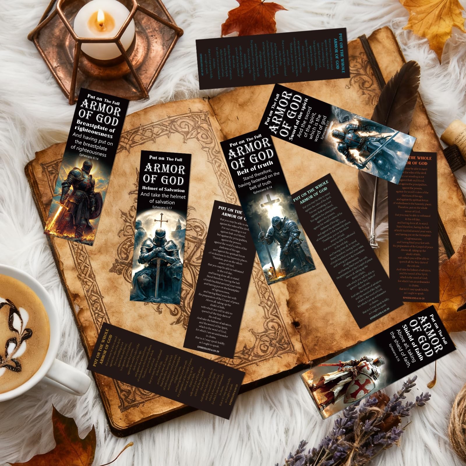 Full Armor of God Bookmarks Gifts – 15×5 cm (5.90×1.97 inches),