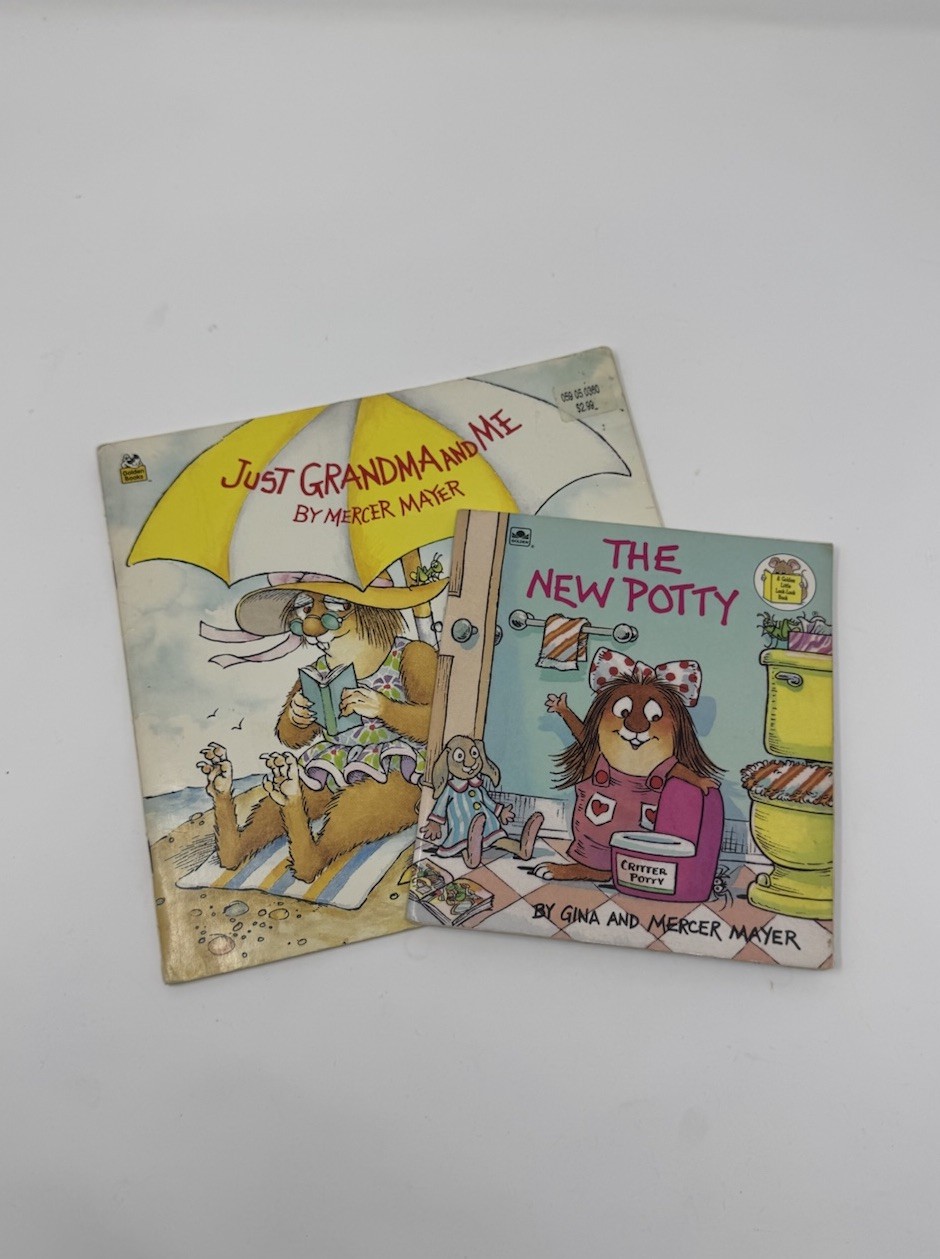 Lot of 2 Little Critter Mercer Mayer Books Mini Book Grandma & Potty Training