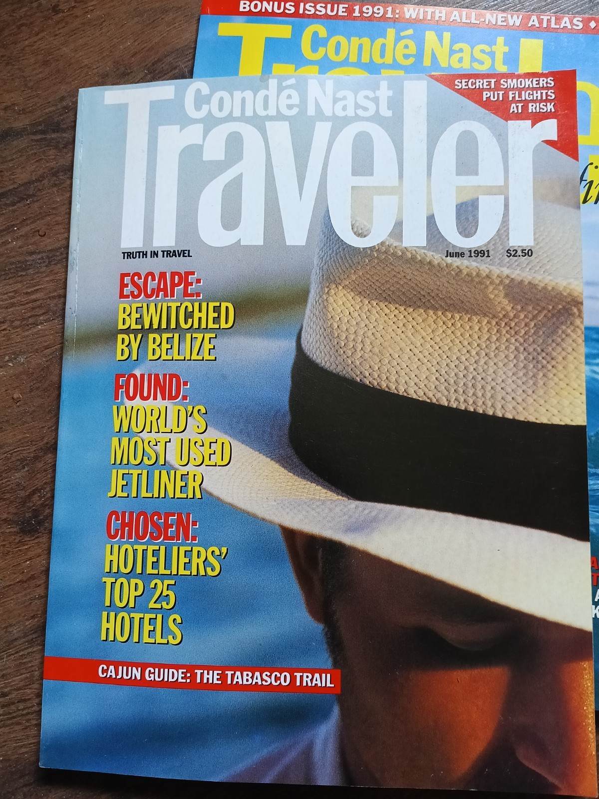 2 Conde Nast Traveler Magazines June 1991/Bonus :Island finder magazine 1991