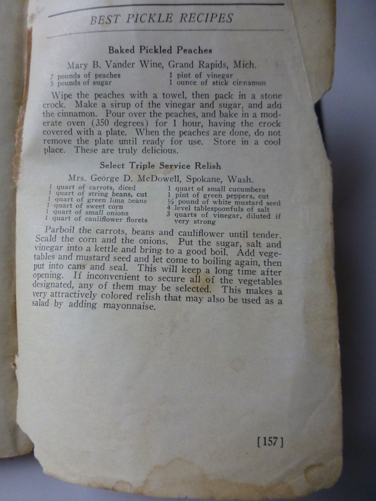 Better Homes & Gardens Best Pickle Recipes Des Moines Iowa 1928