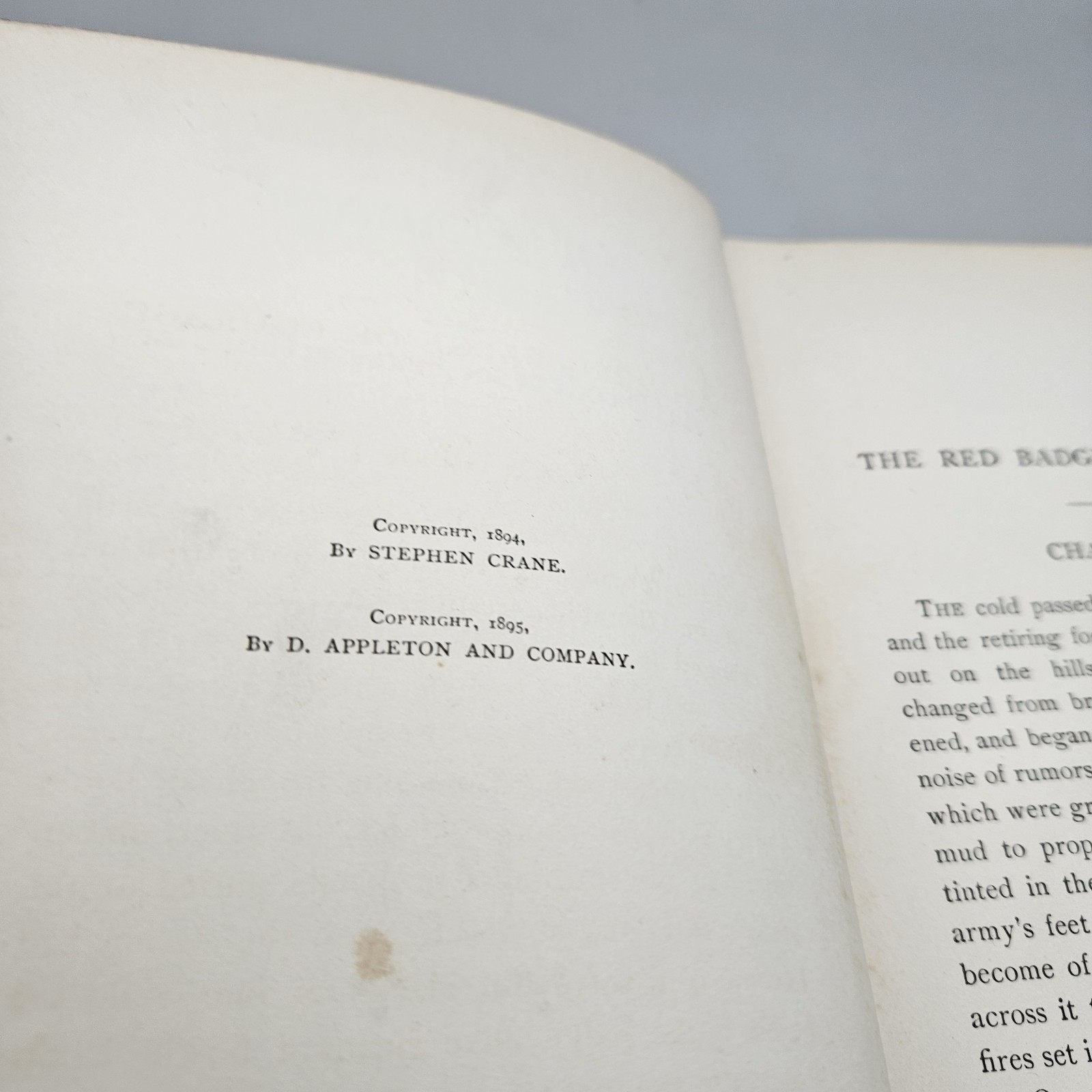 1895 – THE RED BADGE OF COURAGE by STEPHEN CRANE – FIRST EDITION – 2nd PRINTING