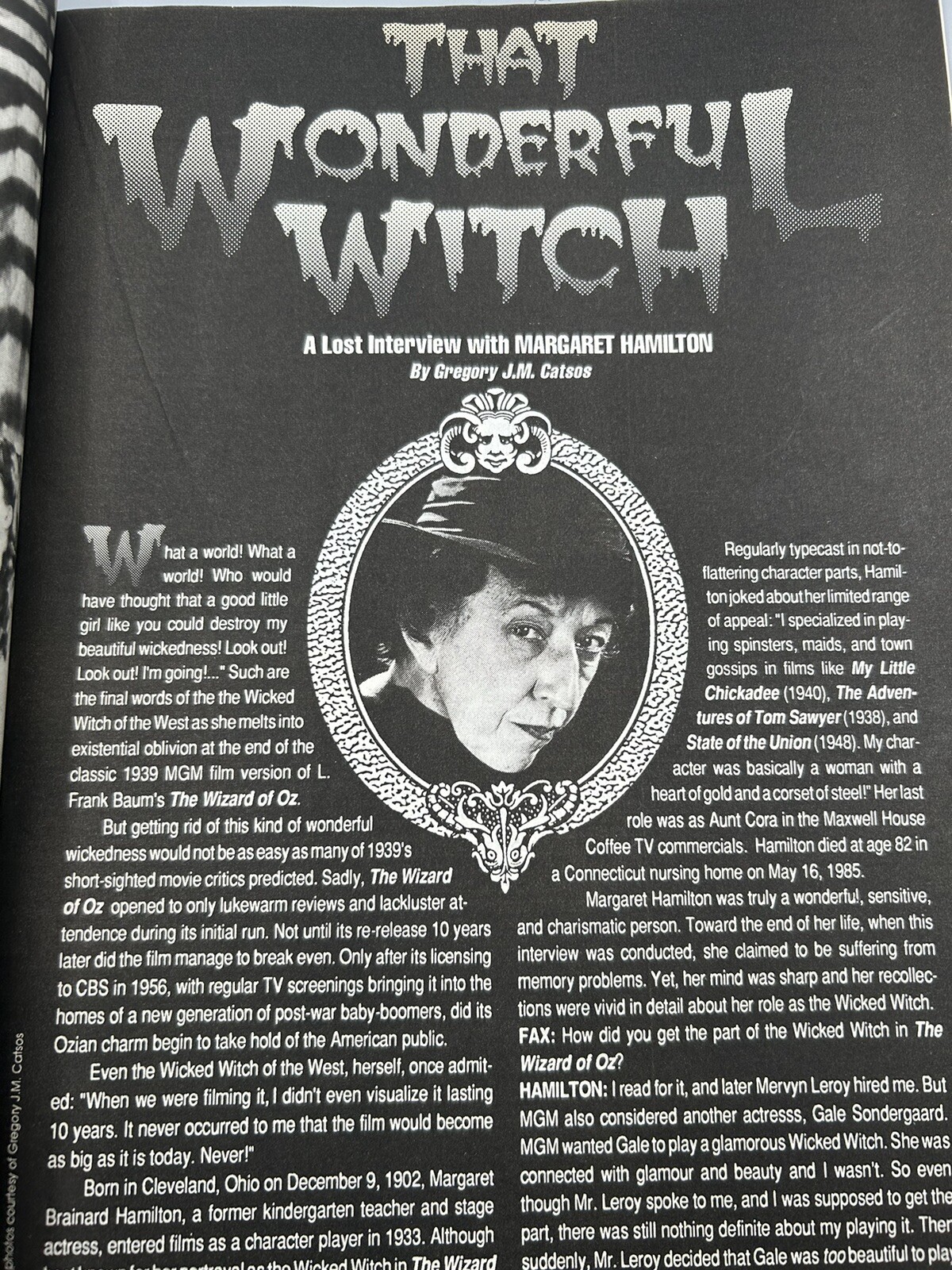 FILMFAX # 41 MARGARET HAMILTON/Wicked Witch: Wizard of Oz cover, Oct/Nov 1993