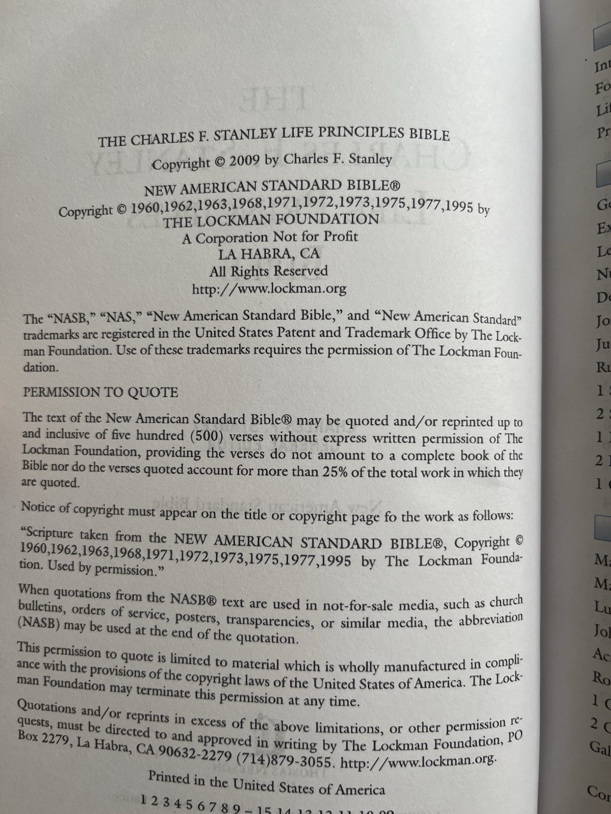 Charles F. Stanley Life Principles Bible (2009, Hardcover) Clean Next Day Ship