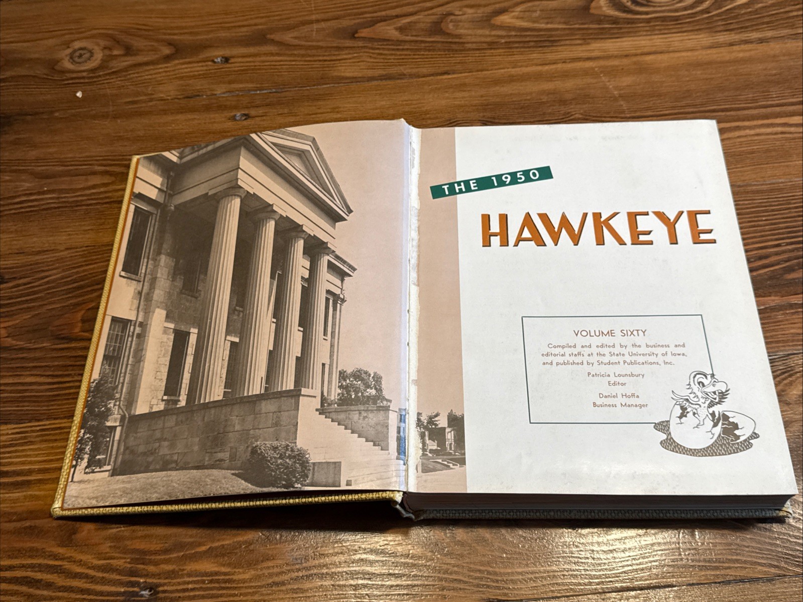 Vintage 1950 The Hawkeye Yearbook State University of Iowa 440 Pages