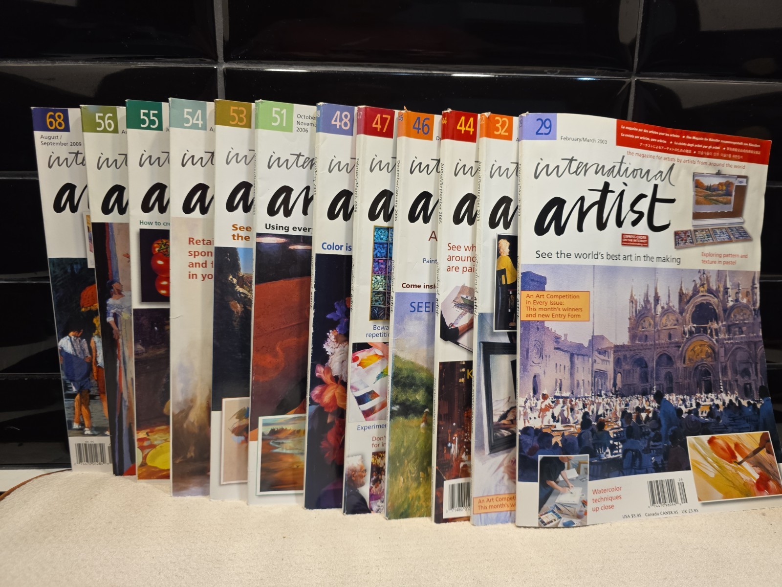 International Artist Magazine Lot of 12 Issues 2003-2009 Multi Media Tips EUC