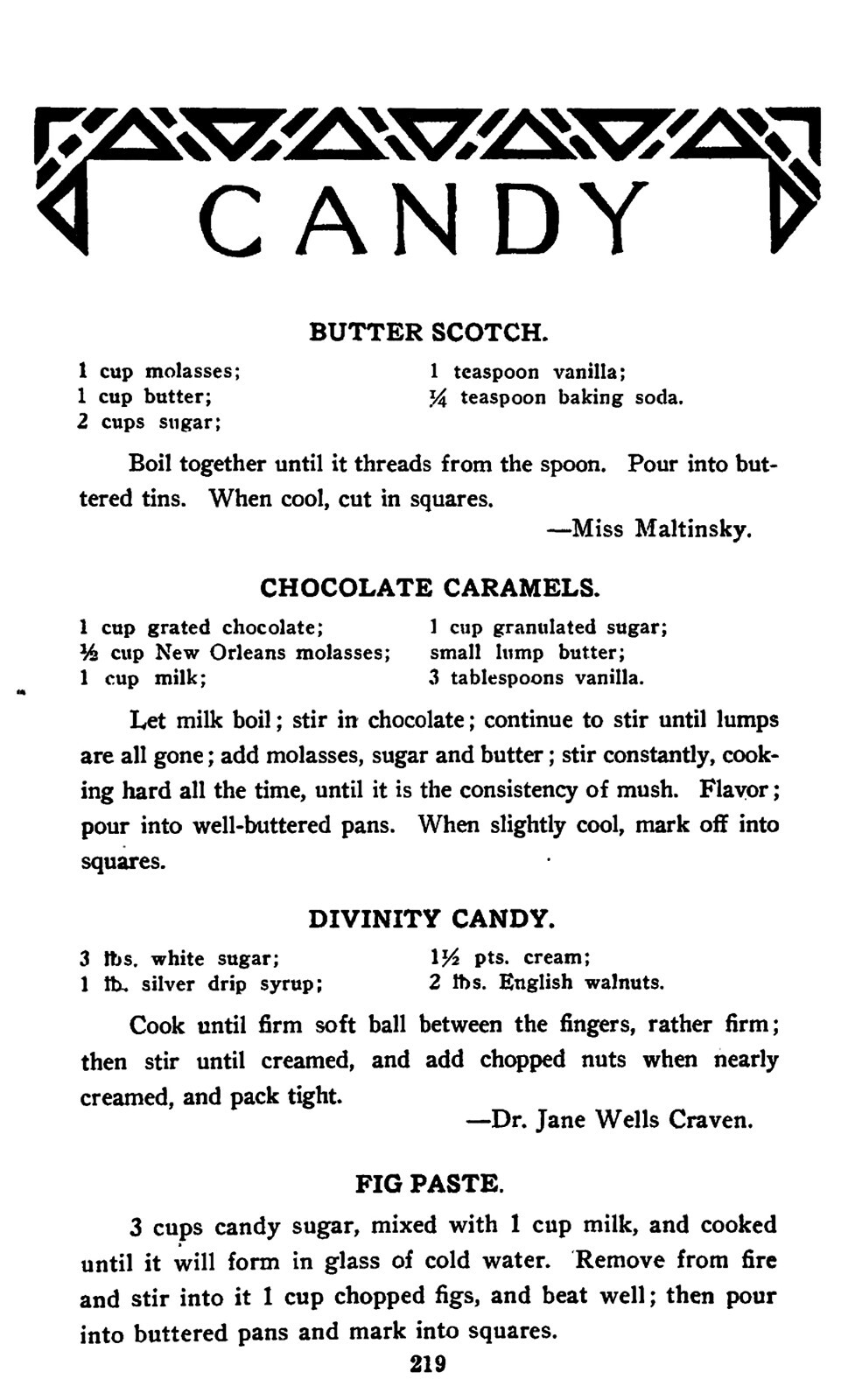 1909 Our Sisters Recipes 250 Pages