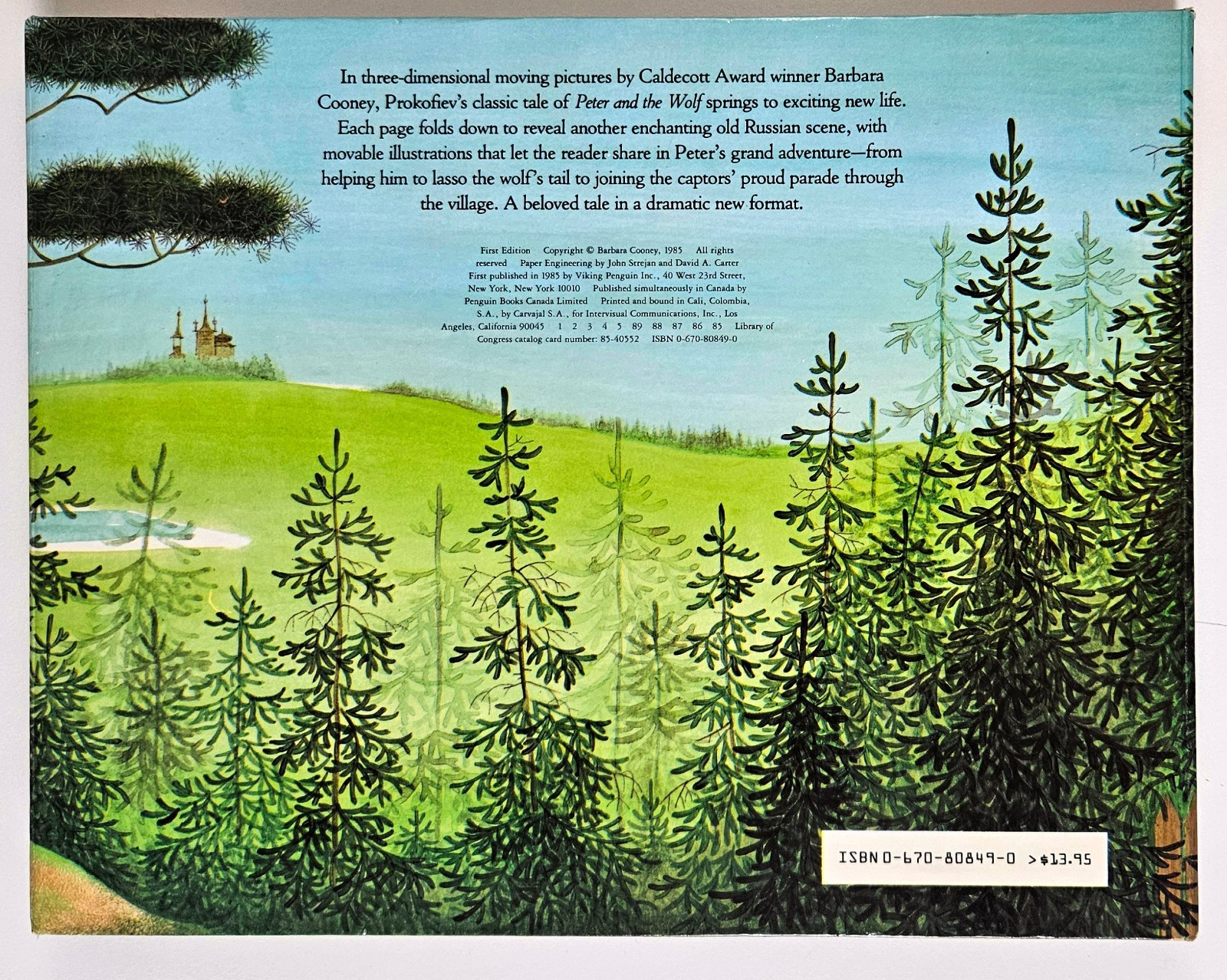 Peter and the Wolf Pop Up Book Barbara Cooney / Prokofiev SIGNED by Artist