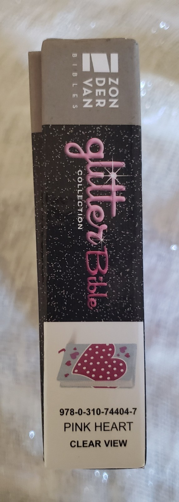 NIV Compact Glitter Collection Bible Zondervan Pink Heart Polka Dot New Boxed