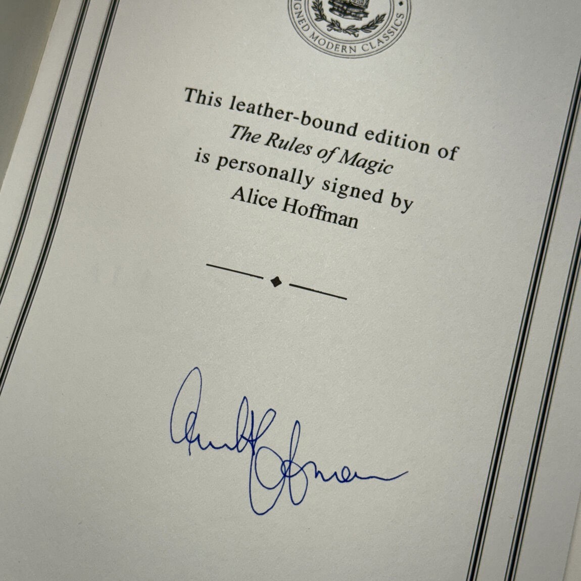 EASTON PRESS Alice Hoffman: The Rules of Magic, A Signed Edition LEATHER EDITION