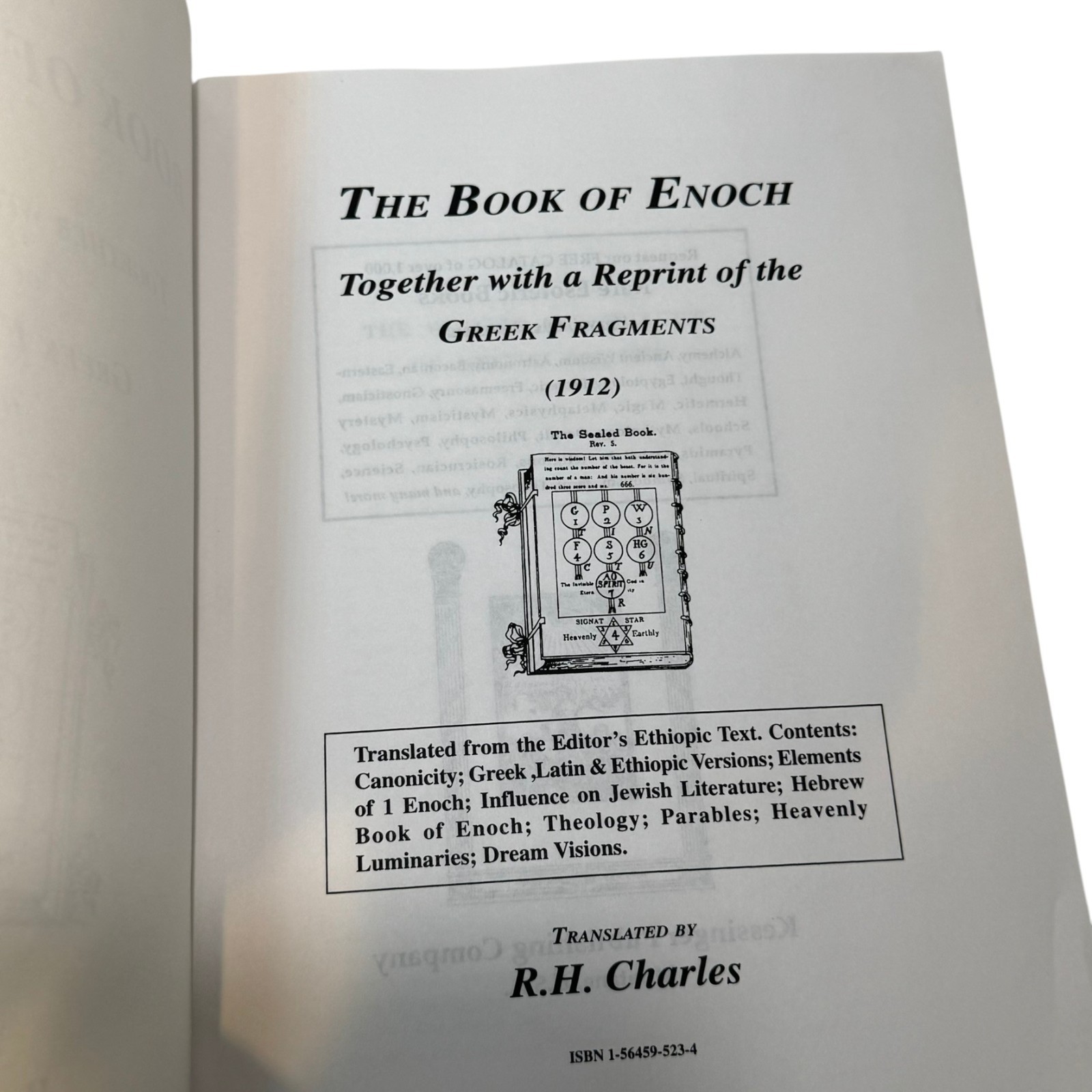 The Book Of Enoch: Together With A Reprint Of The Greek Fragments by R H Charles