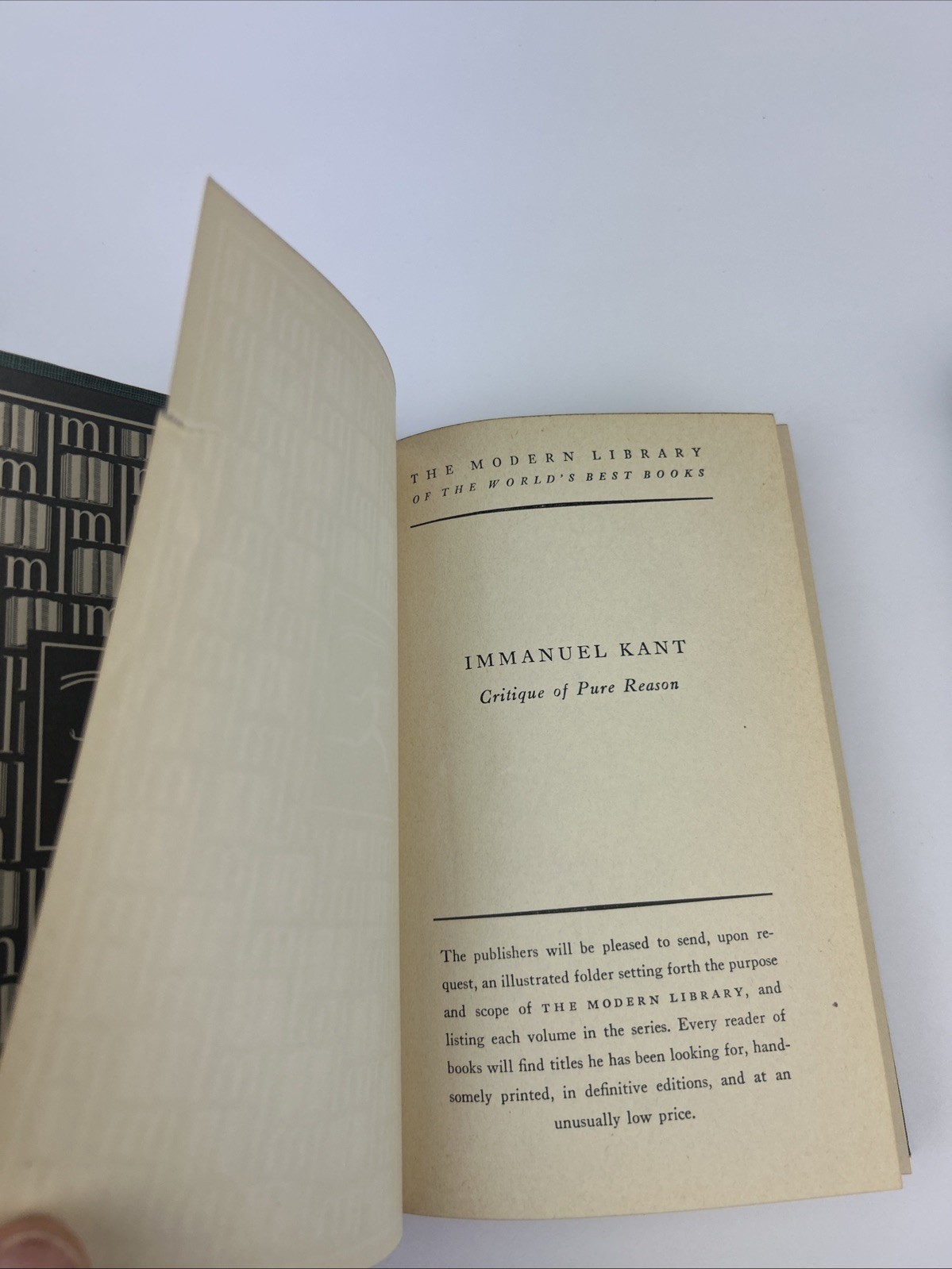 Immanuel Kant’s Critique Of Pure Reason Translated By Norman Kemp Smith 1958