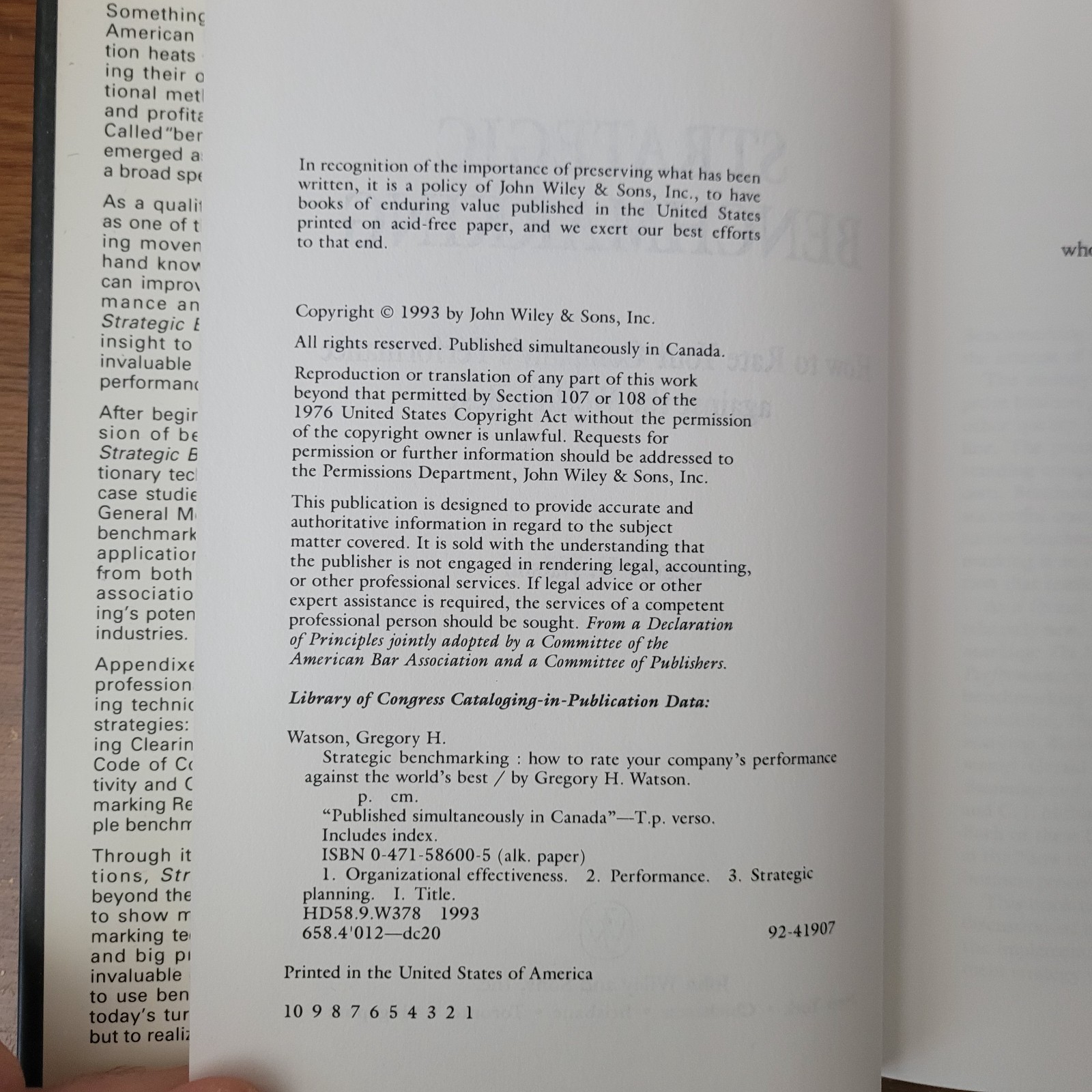 Strategic Benchmarking: How to Rate Your Company’s Performance against the World