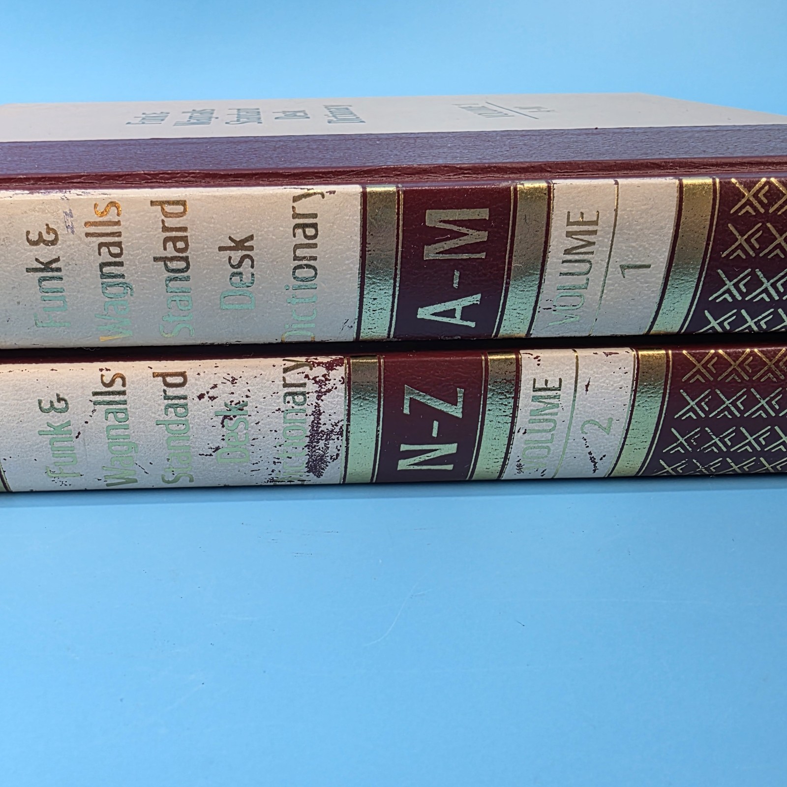 Vintage Funk And Wagnalls Standard 1981 Desk Dictionary Set Volume 1 &2