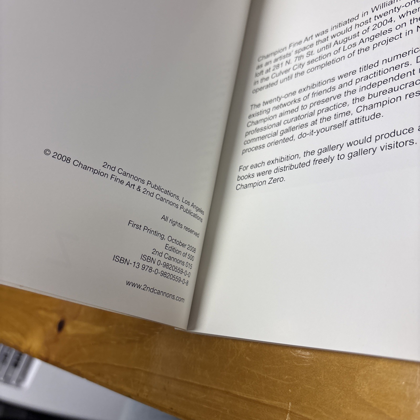 Champion Zero 2006 2nd Cannons Publications Champion Fine Art Limited 1st Ed