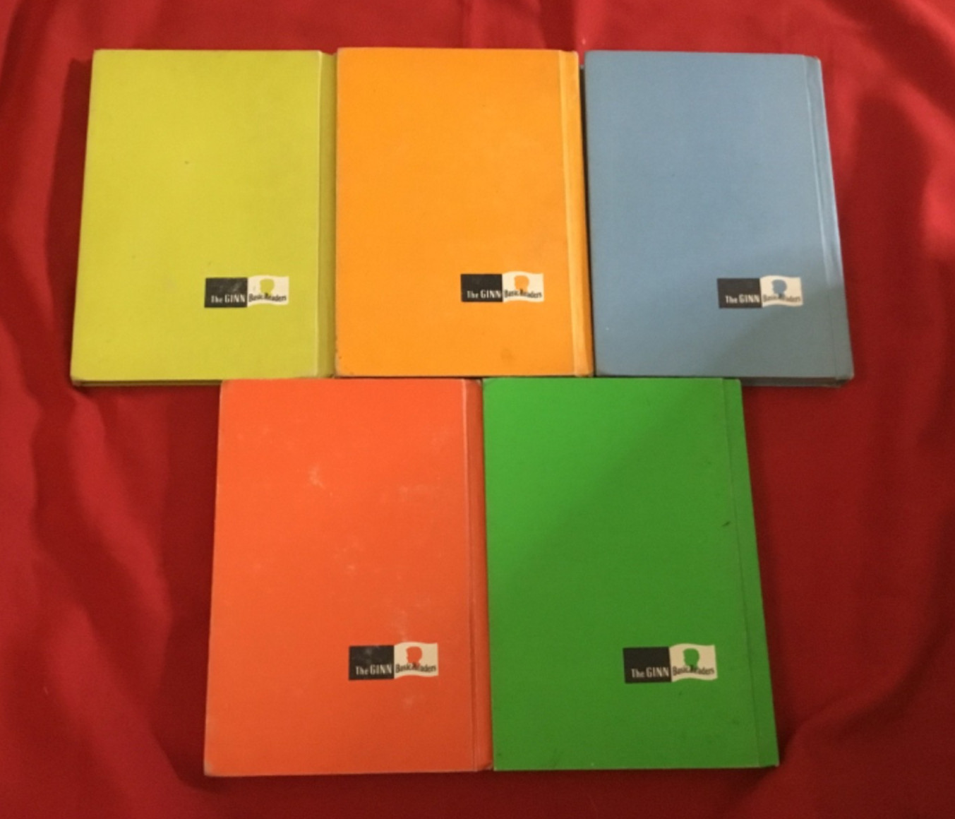 Lot of 5 Vintage 1957 Ginn Basic Readers Home School Books
