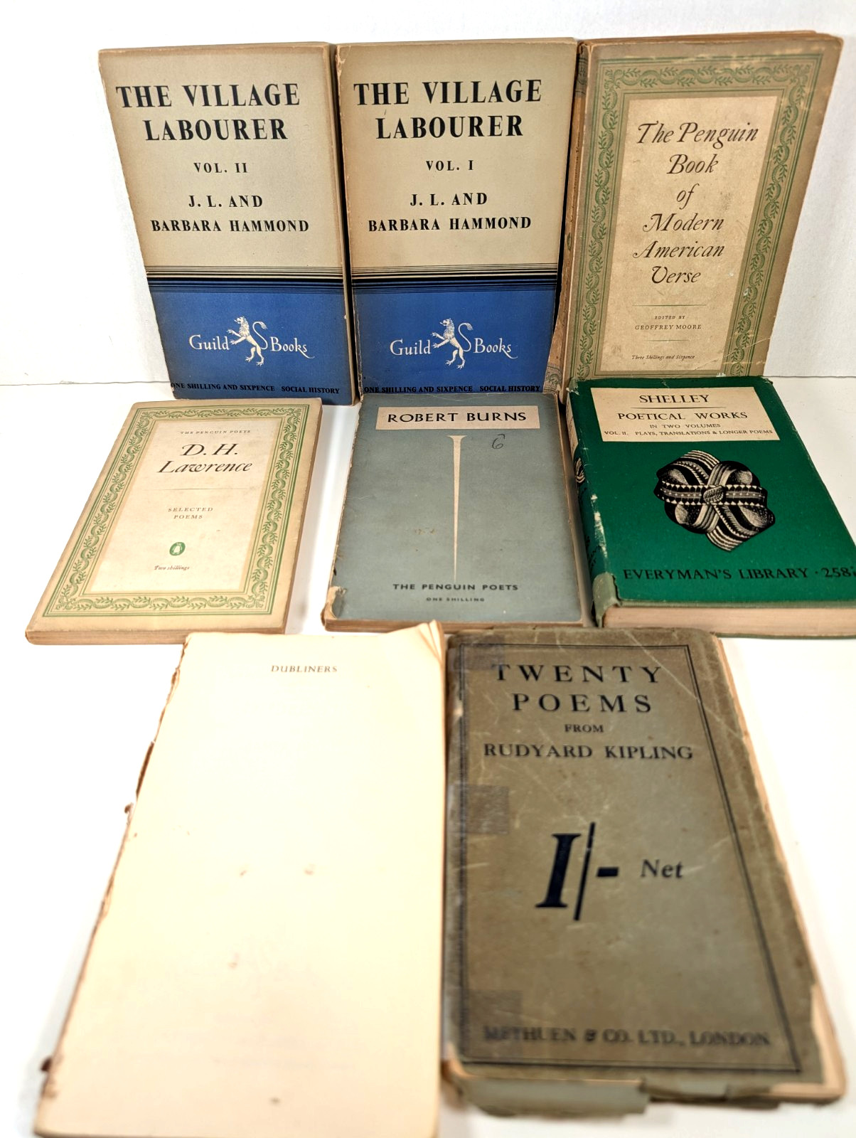 Vintage Penguin Books Lot 49 Orange White Paperback 1940-1960 Classic Literature