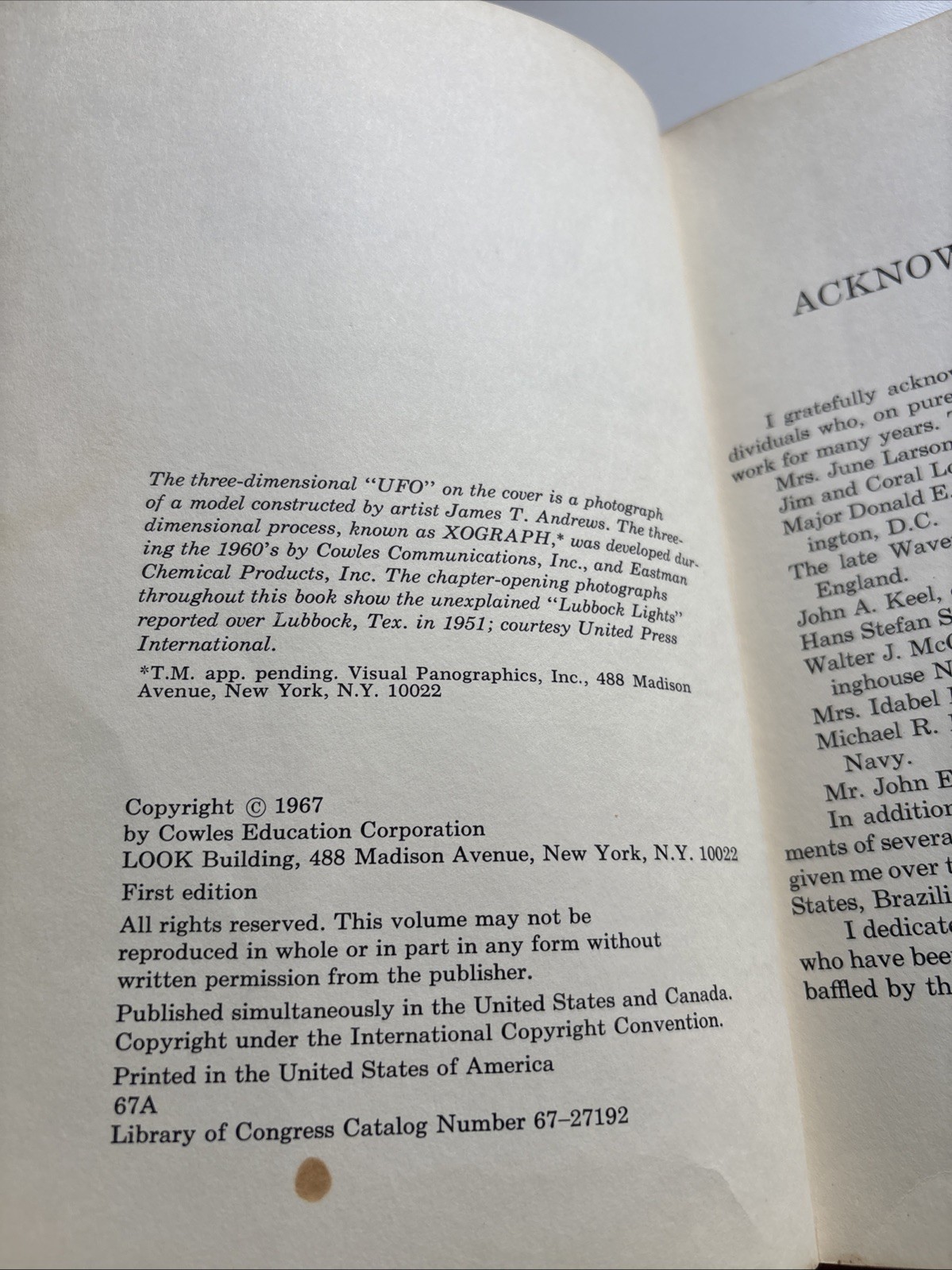 Uninvited Visitors by Ivan Sanderson, First Edition 1967 LIBRARY BINDING