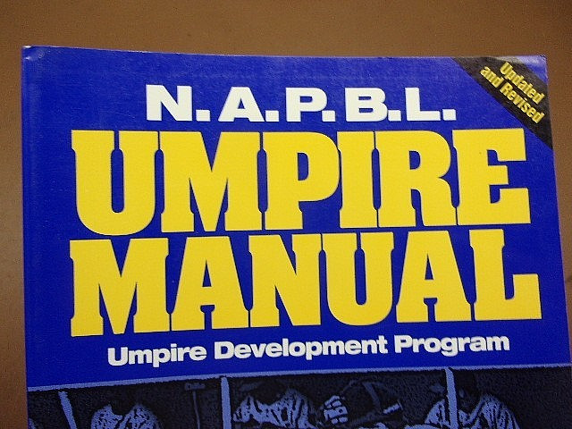N.A.P.B.L. UMPIRE MANUAL Revised Edition Paperback Umpire Development Program