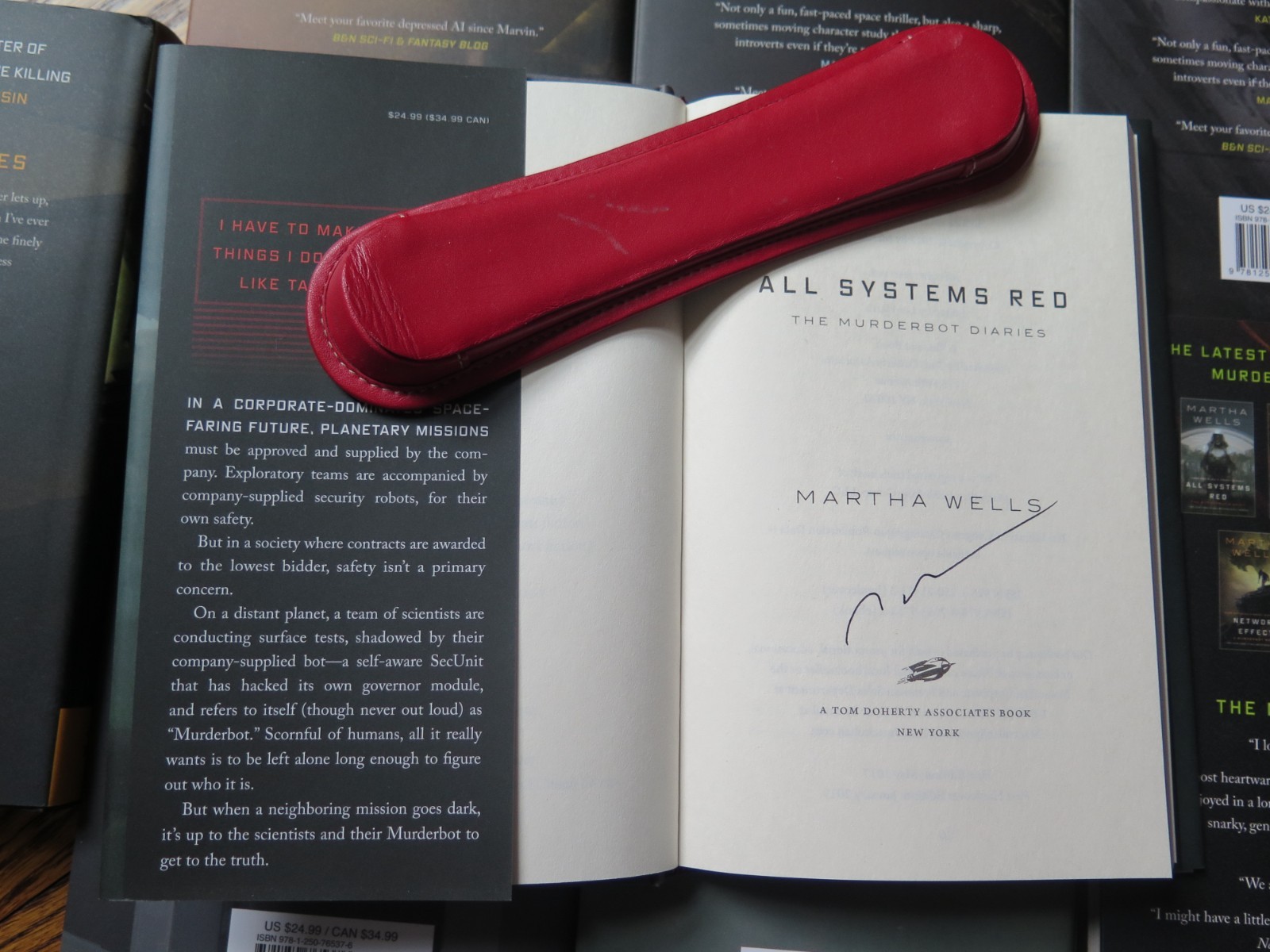 ALL 8 NOVELS SIGNED by Martha Wells | MURDERBOT DIARIES Complete | 1st Editions