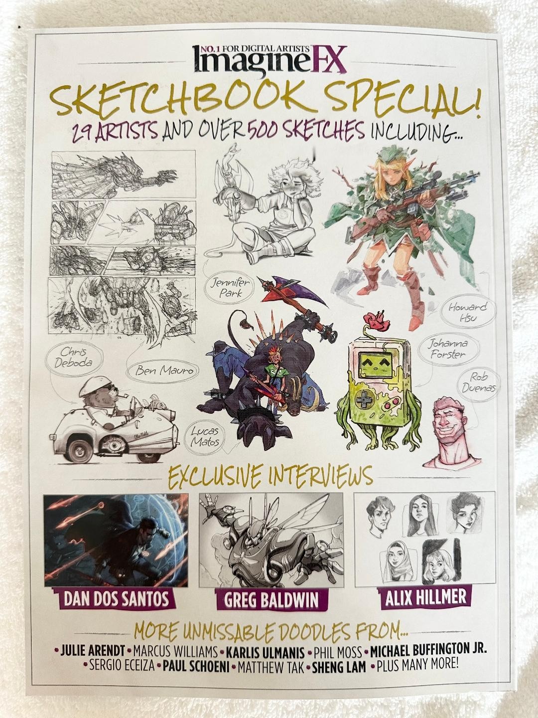 2025 IMAGINEFX SKETCHBOOK SPECIAL Issue No 257 Over 500 EPIC SKETCHES Pro Artist