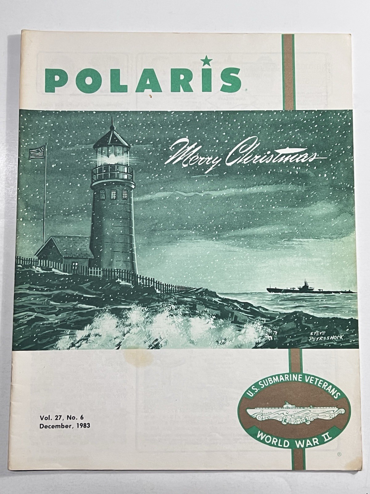 1983 Polaris Magazine WW2 U.S. Submarine Veterans Memorial Vol 27 No 6 December