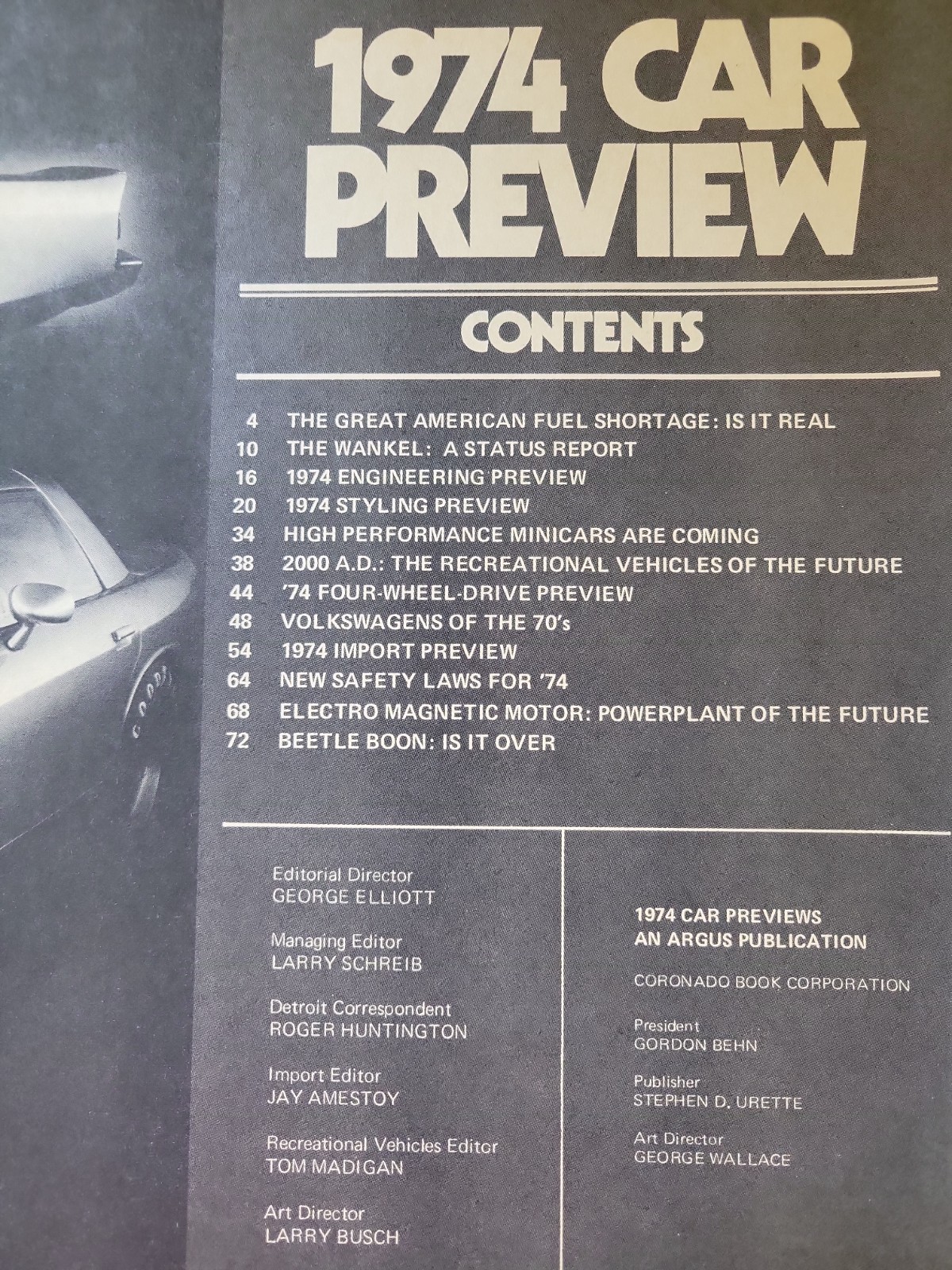 Lot 3 1974 74 New Car Yearbook Preview Ratings Prices Magazines-Buyer’s Guides
