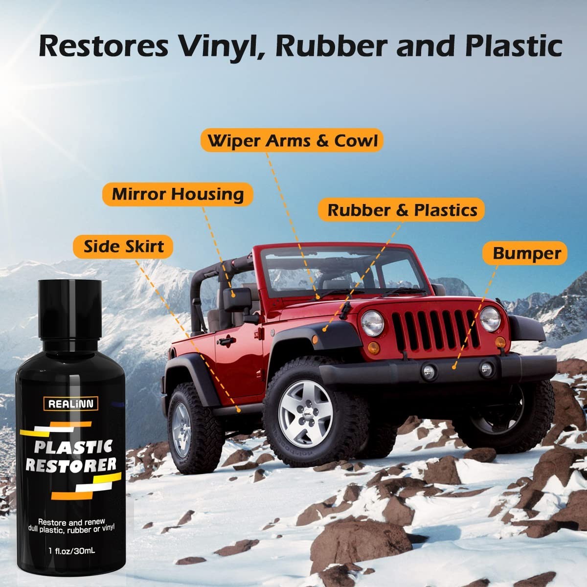 Automotive Ceramic Coating for Plastic, Vinyl & Rubber Surfaces – 0.09kg