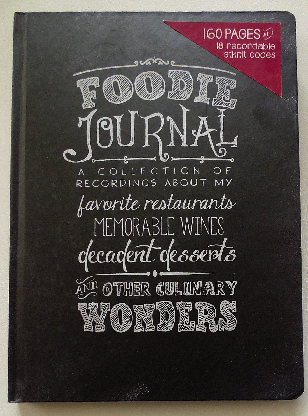 Foodie Journal – 160 Pages & 18 Recordable Stkr.it Codes ~ Restaurants & Wine