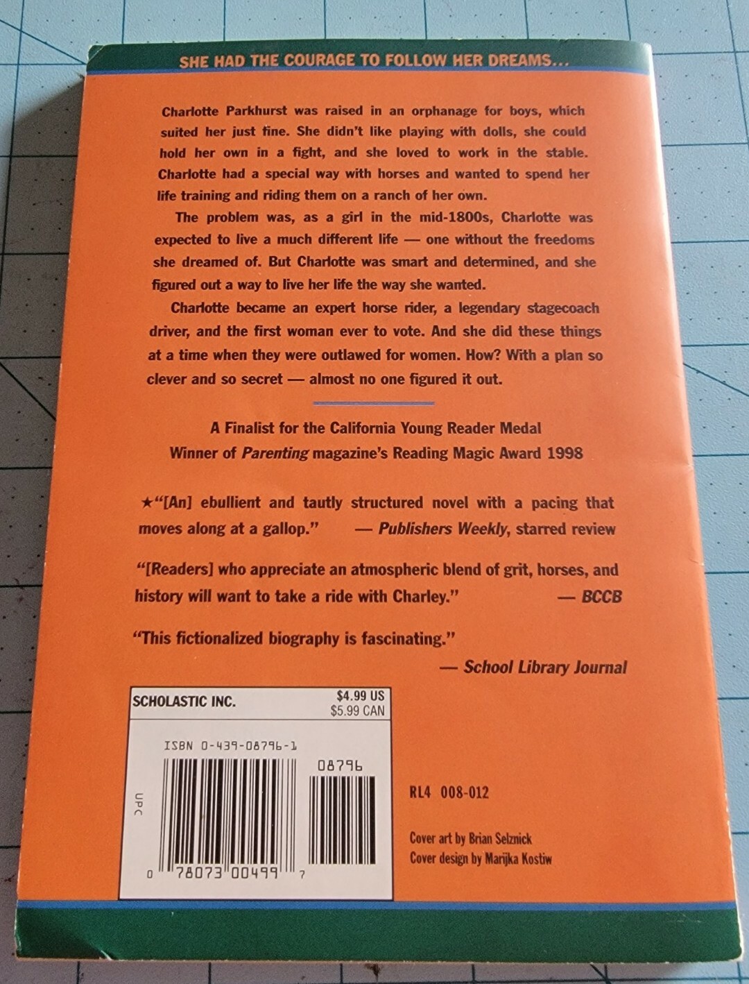 Riding Freedom 1998 Paperback Book Pam Munoz Ryan, 138 Pages, Pre-Own, Free Ship