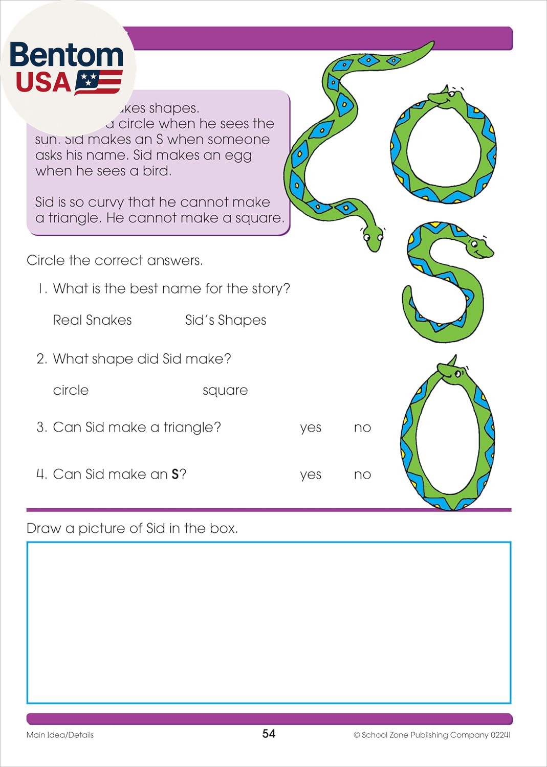 School Zone Reading Activities 1-2 Workbook: 64 Pages, 1St Grade, 2Nd Grade, Com