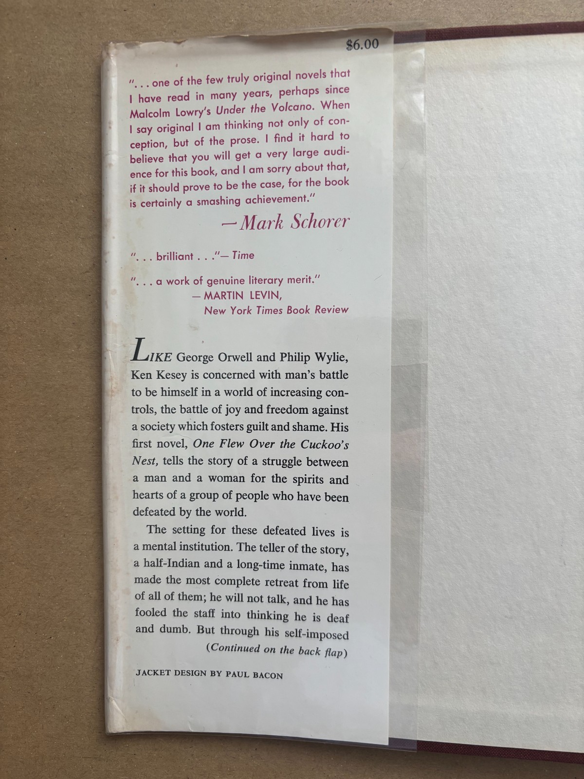 Ken Kesey One Flew Over the Cuckoo’s Nest 1966 third printing counterculture